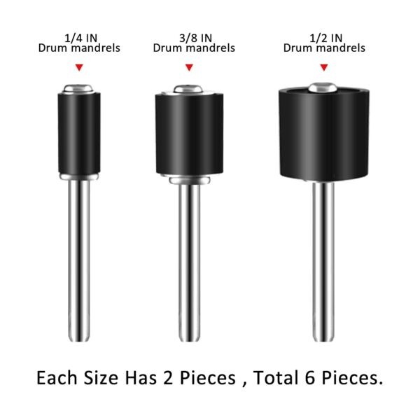 384pcs Drum Sanding Kit 80# 120# 180# Nail Drill Bits Abrasive Tools - Image 4