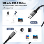 USB 3.2 Gen2 A to C Cable - Image 9