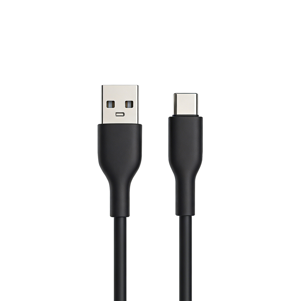 硅胶线 A-C 黑色 5V/3A USB C Cable - Image 1