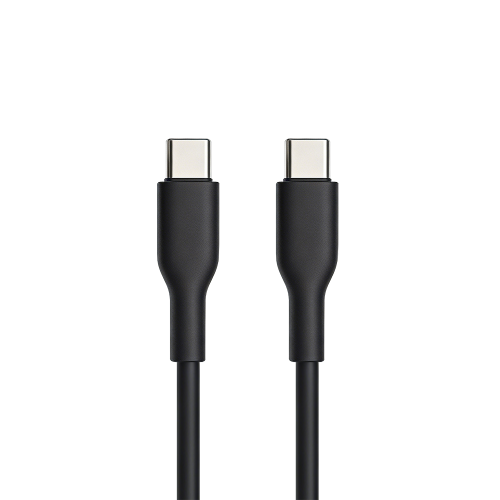 硅胶线 C-C 黑色 60W USB C Cable - Image 1